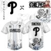 Los Angeles Dodgers x One Piece Luffy Gear 5 Baseball Jersey