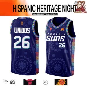 Phoenix Suns Hispanic Heritage Night 2026 Limited Edition Basketball Jersey