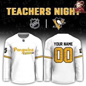 Pittsburgh Penguins Teacher Appreciation Night NHL Hockey Jersey 3