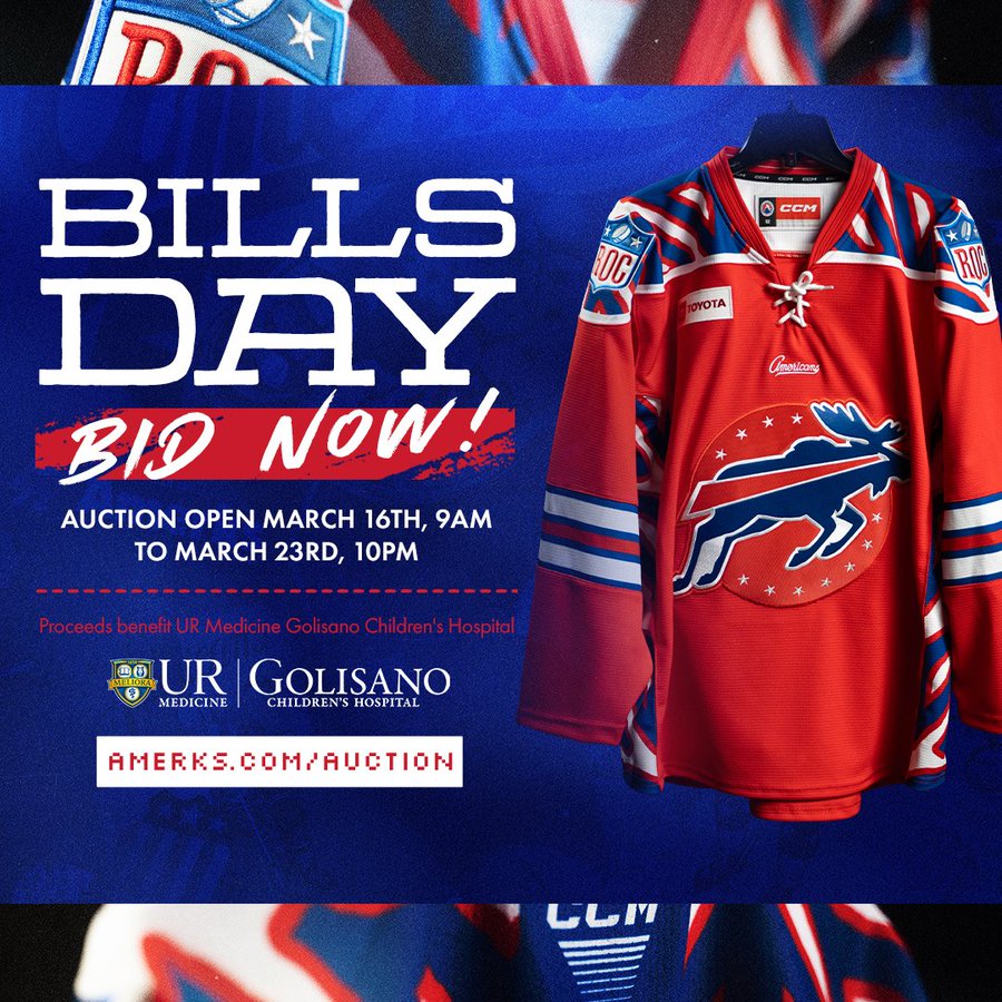 Rochester Americans Bills Day Limited Edition Hockey Jersey