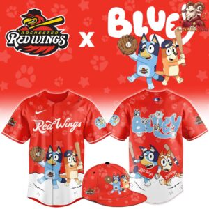 Rochester Red Wings Bluey Night Special Edition Baseball Jersey 1