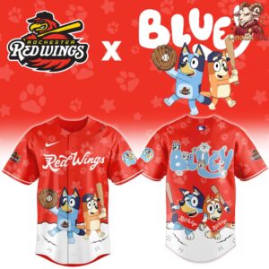 Rochester Red Wings Bluey Night Special Edition Baseball Jersey 2
