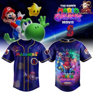 Seattle Mariners Super Mario Galaxy Movie Baseball Jersey