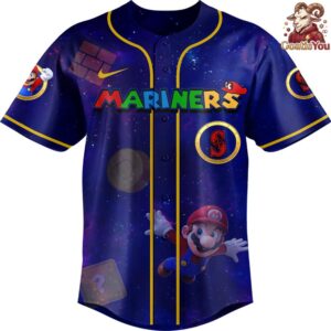 Seattle Mariners Super Mario Galaxy Movie Baseball Jersey 2