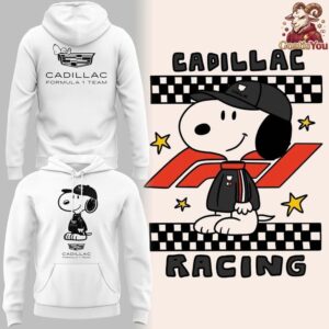 Snoopy x Cadillac F1 Team White Hoodie