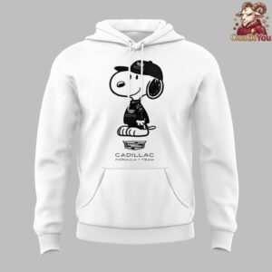 Snoopy x Cadillac F1 Team White Hoodie 2