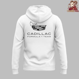 Snoopy x Cadillac F1 Team White Hoodie 3