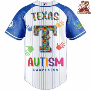 Texas Rangers Autism Awareness Special Edition Baseball Jersey 3