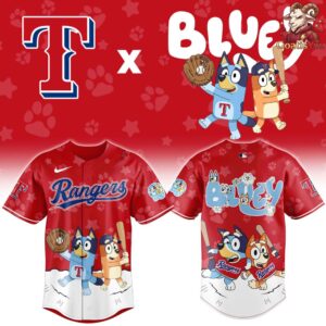 Texas Rangers Bluey Night Special Edition Baseball Jersey 2