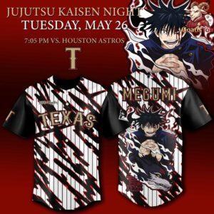 Texas Rangers x Jujutsu Kaisen Night 2026 Baseball Jersey 3