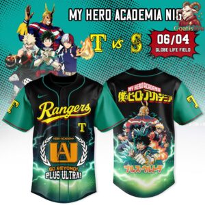 Texas Rangers x My Hero Academia 2026 Baseball Jersey