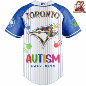 Toranto Blue Jays Autism Awareness Special Edition Baseball Jersey 3