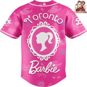 Toronto Blue Jays Collab Barbie Night Limited Edition Baseball Jersey 3