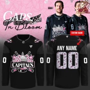 Washington Capitals Caps In Bloom Cherry Blossom Hockey Jersey