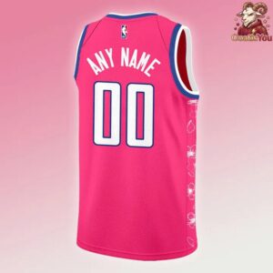 Washington Wizards Cherry Blossom Uniform Basketball Jersey 3 1