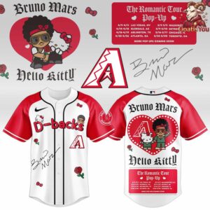 Arizona Diamondbacks x Bruno Mars x Hello Kitty Limited Edition Jersey