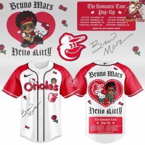 Baltimore Orioles x Bruno Mars x Hello Kitty Limited Edition Jersey