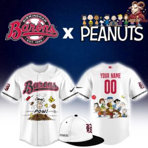 Birmingham Barons x Peanuts Night Limited Edition Baseball Jersey