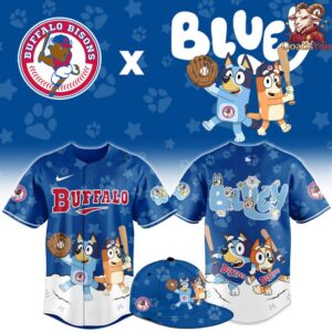 Buffalo Bisons x Bluey Night Limited Edition Baseball Jersey 1