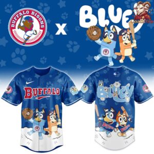 Buffalo Bisons x Bluey Night Limited Edition Baseball Jersey 2