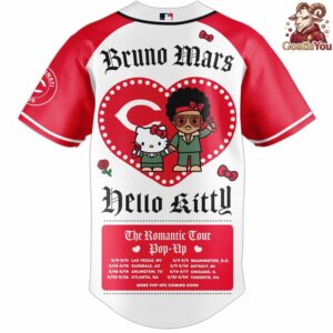 Cincinnati Reds x Bruno Mars x Hello Kitty x The Romantic Tour Jersey 3