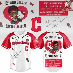 Cleveland Guardians x Bruno Mars x Hello Kitty x The Romantic Tour Jersey