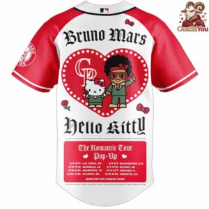 Colorado Rockies x Bruno Mars x Hello Kitty x The Romantic Tour Jersey 3