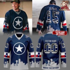 Dallas Stars Assist The Officer Limited Edition Hockey Jersey
