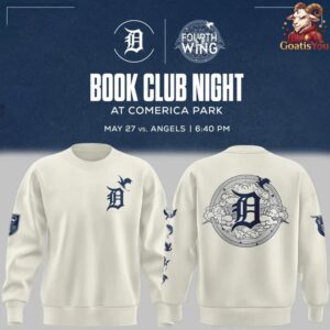 Detroit Tigers Book Club Night Special Edition Sweatshirt 4