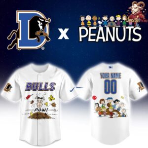 Durham Bulls Peanuts Night Limited Edition Jersey 2