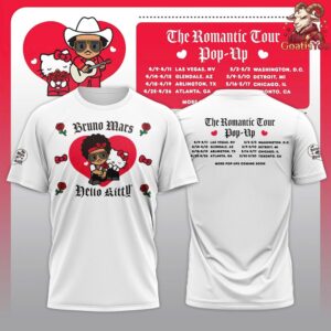 Hello Kitty x Bruno Mars x The Romantic Tour Pop Up T-Shirt