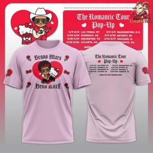 Hello Kitty x Bruno Mars x The Romantic Tour Pop Up T Shirt 2 1