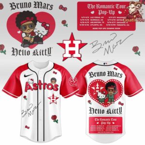 Houston Astros x Bruno Mars x Hello Kitty x The Romantic Tour Jersey