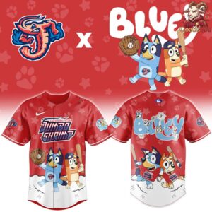 Jacksonville Jumbo Shrimp x Bluey Night Limited Edition Baseball Jersey 2