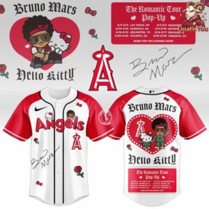 Los Angeles Angels x Bruno Mars x Hello Kitty x The Romantic Tour Jersey