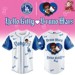 Los Angeles Dodgers x Bruno Mars x Hello Kitty Limited Edition Jersey 3