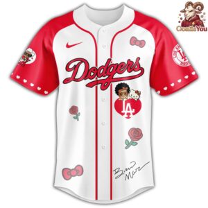 Los Angeles Dodgers x Bruno Mars x Hello Kitty x The Romantic Tour Jersey 2