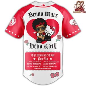 Los Angeles Dodgers x Bruno Mars x Hello Kitty x The Romantic Tour Jersey 3