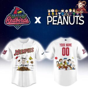 Memphis Redbirds Peanuts Night Limited Edition Jersey 2