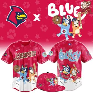 Memphis Redbirds x Bluey Night Limited Edition Baseball Jersey 1