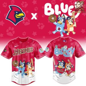 Memphis Redbirds x Bluey Night Limited Edition Baseball Jersey 2