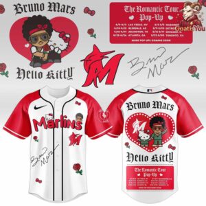 Miami Marlins x Bruno Mars x Hello Kitty x The Romantic Tour Jersey