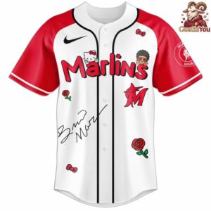 Miami Marlins x Bruno Mars x Hello Kitty x The Romantic Tour Jersey 2