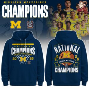 Michigan Wolverines 2026 NCAA Men’s Basketball National Champions Hoodie