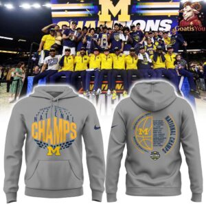Michigan Wolverines NCAA Mens Basketball National Champions Hoodie 3 2