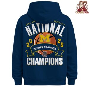 Michigan Wolverines NCAA Mens Basketball National Champions Hoodie 3