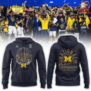 Michigan Wolverines NCAA Mens Basketball National Champions Hoodie 5 1