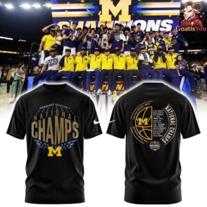 Michigan Wolverines NCAA Mens Basketball National Champions T Shirt 2 2