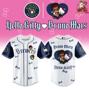 Milwaukee Brewers x Bruno Mars x Hello Kitty Limited Edition Jersey