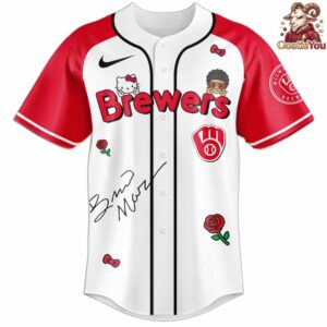 Milwaukee Brewers x Bruno Mars x Hello Kitty x The Romantic Tour Jersey 2